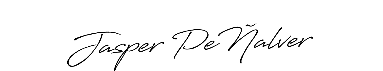 It looks lik you need a new signature style for name Jasper PeÑalver. Design unique handwritten (Antro_Vectra_Bolder) signature with our free signature maker in just a few clicks. Jasper PeÑalver signature style 7 images and pictures png