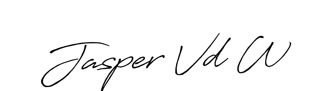 How to make Jasper Vd W signature? Antro_Vectra_Bolder is a professional autograph style. Create handwritten signature for Jasper Vd W name. Jasper Vd W signature style 7 images and pictures png