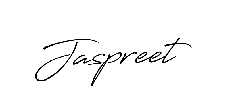 Make a beautiful signature design for name Jaspreet. With this signature (Antro_Vectra_Bolder) style, you can create a handwritten signature for free. Jaspreet signature style 7 images and pictures png