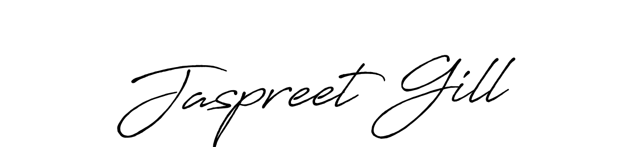 Also we have Jaspreet Gill name is the best signature style. Create professional handwritten signature collection using Antro_Vectra_Bolder autograph style. Jaspreet Gill signature style 7 images and pictures png