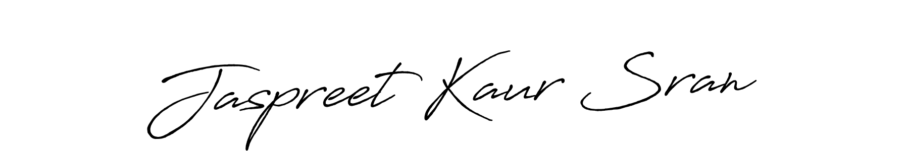 Jaspreet Kaur Sran stylish signature style. Best Handwritten Sign (Antro_Vectra_Bolder) for my name. Handwritten Signature Collection Ideas for my name Jaspreet Kaur Sran. Jaspreet Kaur Sran signature style 7 images and pictures png