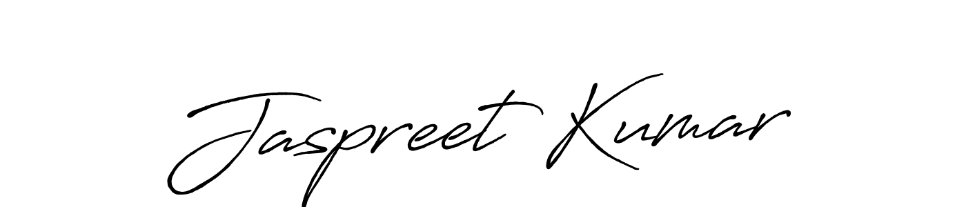 Create a beautiful signature design for name Jaspreet Kumar. With this signature (Antro_Vectra_Bolder) fonts, you can make a handwritten signature for free. Jaspreet Kumar signature style 7 images and pictures png