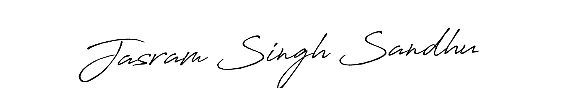 Create a beautiful signature design for name Jasram Singh Sandhu. With this signature (Antro_Vectra_Bolder) fonts, you can make a handwritten signature for free. Jasram Singh Sandhu signature style 7 images and pictures png