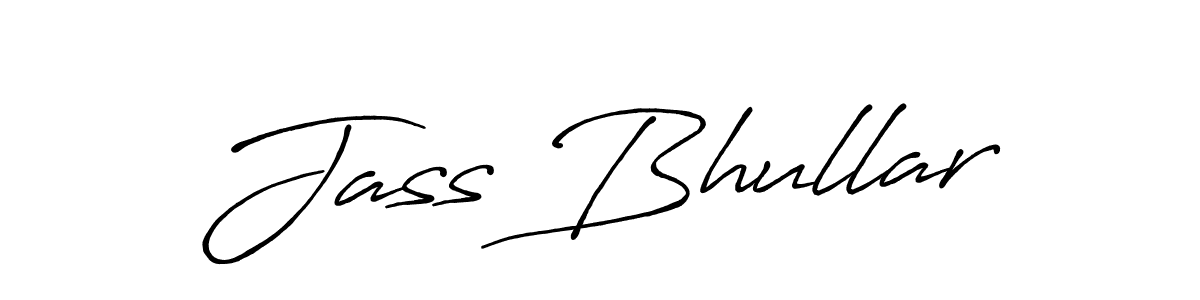 Make a beautiful signature design for name Jass Bhullar. With this signature (Antro_Vectra_Bolder) style, you can create a handwritten signature for free. Jass Bhullar signature style 7 images and pictures png