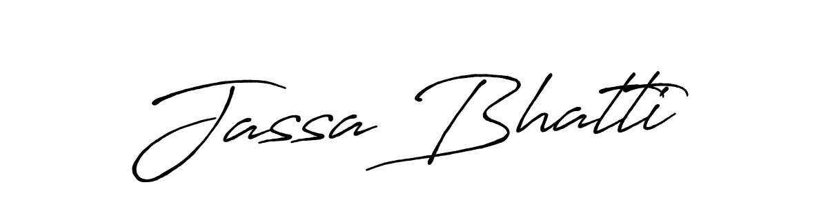 How to make Jassa Bhatti name signature. Use Antro_Vectra_Bolder style for creating short signs online. This is the latest handwritten sign. Jassa Bhatti signature style 7 images and pictures png