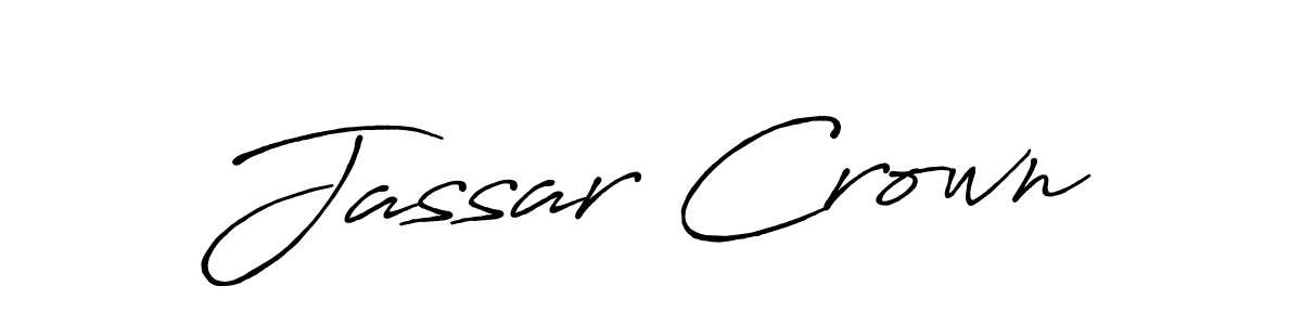 Create a beautiful signature design for name Jassar Crown. With this signature (Antro_Vectra_Bolder) fonts, you can make a handwritten signature for free. Jassar Crown signature style 7 images and pictures png