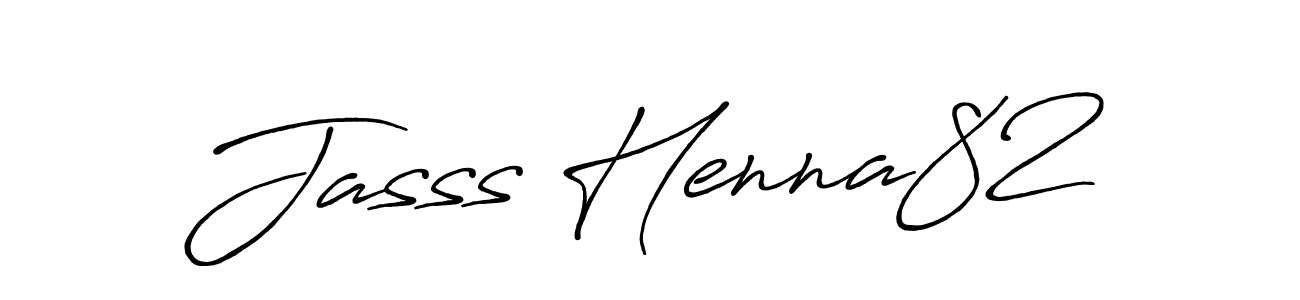 Make a beautiful signature design for name Jasss Henna82. With this signature (Antro_Vectra_Bolder) style, you can create a handwritten signature for free. Jasss Henna82 signature style 7 images and pictures png