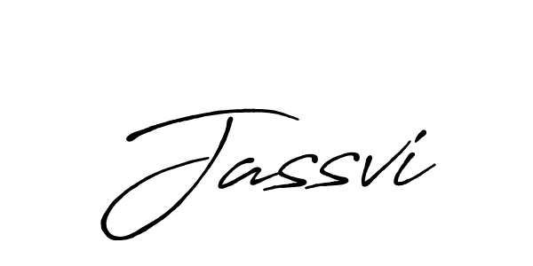 Use a signature maker to create a handwritten signature online. With this signature software, you can design (Antro_Vectra_Bolder) your own signature for name Jassvi. Jassvi signature style 7 images and pictures png