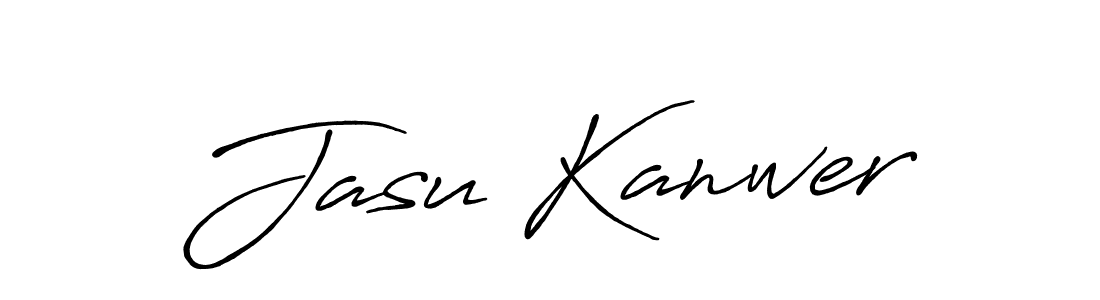 How to make Jasu Kanwer name signature. Use Antro_Vectra_Bolder style for creating short signs online. This is the latest handwritten sign. Jasu Kanwer signature style 7 images and pictures png
