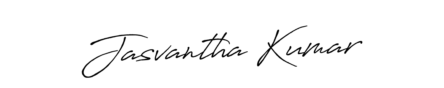 Make a beautiful signature design for name Jasvantha Kumar. With this signature (Antro_Vectra_Bolder) style, you can create a handwritten signature for free. Jasvantha Kumar signature style 7 images and pictures png