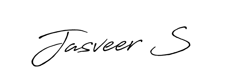 The best way (Antro_Vectra_Bolder) to make a short signature is to pick only two or three words in your name. The name Jasveer S include a total of six letters. For converting this name. Jasveer S signature style 7 images and pictures png