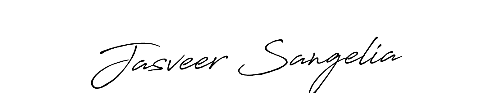 Jasveer Sangelia stylish signature style. Best Handwritten Sign (Antro_Vectra_Bolder) for my name. Handwritten Signature Collection Ideas for my name Jasveer Sangelia. Jasveer Sangelia signature style 7 images and pictures png