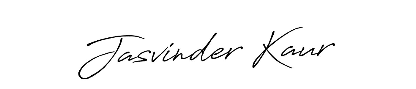 Design your own signature with our free online signature maker. With this signature software, you can create a handwritten (Antro_Vectra_Bolder) signature for name Jasvinder Kaur. Jasvinder Kaur signature style 7 images and pictures png