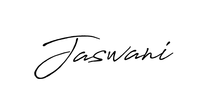 How to make Jaswani name signature. Use Antro_Vectra_Bolder style for creating short signs online. This is the latest handwritten sign. Jaswani signature style 7 images and pictures png