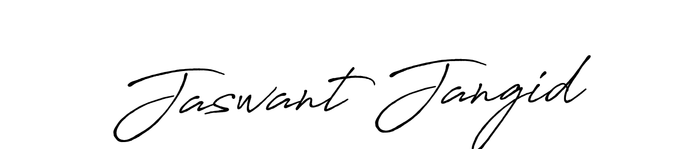 Create a beautiful signature design for name Jaswant Jangid. With this signature (Antro_Vectra_Bolder) fonts, you can make a handwritten signature for free. Jaswant Jangid signature style 7 images and pictures png