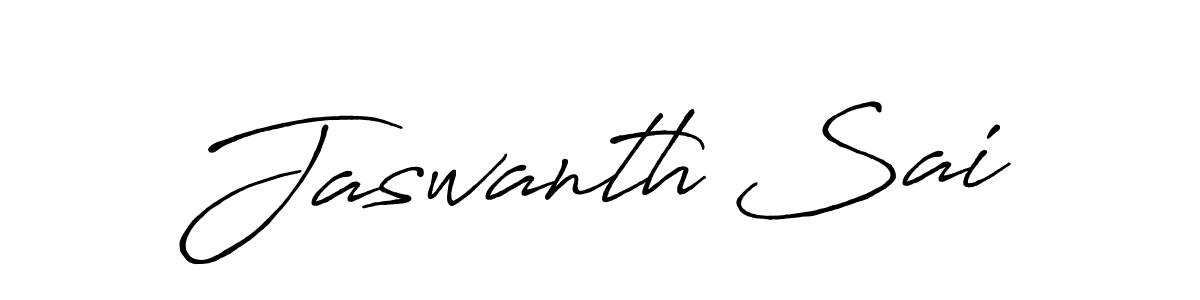 Use a signature maker to create a handwritten signature online. With this signature software, you can design (Antro_Vectra_Bolder) your own signature for name Jaswanth Sai. Jaswanth Sai signature style 7 images and pictures png