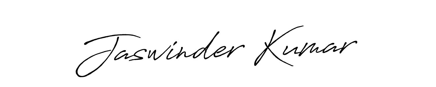 Make a beautiful signature design for name Jaswinder Kumar. With this signature (Antro_Vectra_Bolder) style, you can create a handwritten signature for free. Jaswinder Kumar signature style 7 images and pictures png