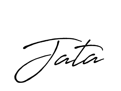 Design your own signature with our free online signature maker. With this signature software, you can create a handwritten (Antro_Vectra_Bolder) signature for name Jata. Jata signature style 7 images and pictures png