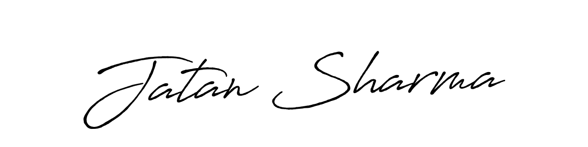 How to make Jatan Sharma name signature. Use Antro_Vectra_Bolder style for creating short signs online. This is the latest handwritten sign. Jatan Sharma signature style 7 images and pictures png