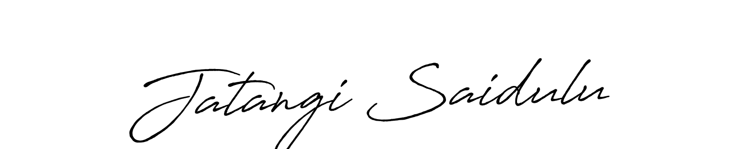 Create a beautiful signature design for name Jatangi Saidulu. With this signature (Antro_Vectra_Bolder) fonts, you can make a handwritten signature for free. Jatangi Saidulu signature style 7 images and pictures png