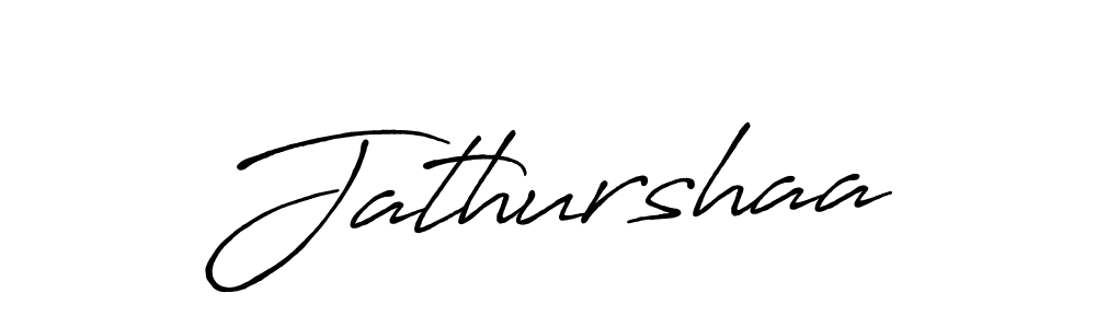 Use a signature maker to create a handwritten signature online. With this signature software, you can design (Antro_Vectra_Bolder) your own signature for name Jathurshaa. Jathurshaa signature style 7 images and pictures png