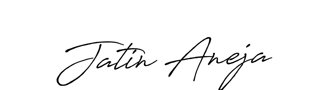 Make a beautiful signature design for name Jatin Aneja. With this signature (Antro_Vectra_Bolder) style, you can create a handwritten signature for free. Jatin Aneja signature style 7 images and pictures png