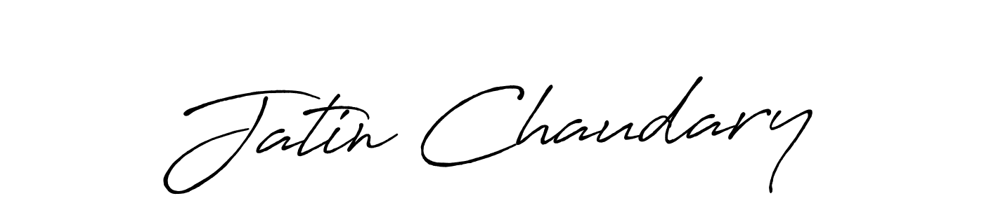 The best way (Antro_Vectra_Bolder) to make a short signature is to pick only two or three words in your name. The name Jatin Chaudary include a total of six letters. For converting this name. Jatin Chaudary signature style 7 images and pictures png