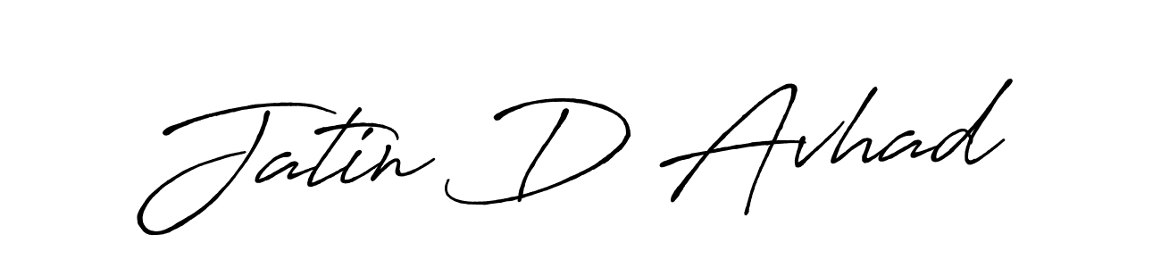 Create a beautiful signature design for name Jatin D Avhad. With this signature (Antro_Vectra_Bolder) fonts, you can make a handwritten signature for free. Jatin D Avhad signature style 7 images and pictures png