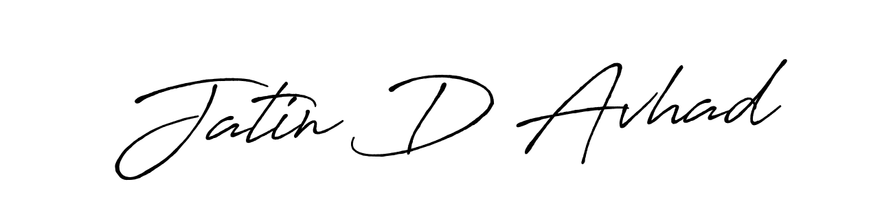 Create a beautiful signature design for name Jatin D Avhad. With this signature (Antro_Vectra_Bolder) fonts, you can make a handwritten signature for free. Jatin D Avhad signature style 7 images and pictures png