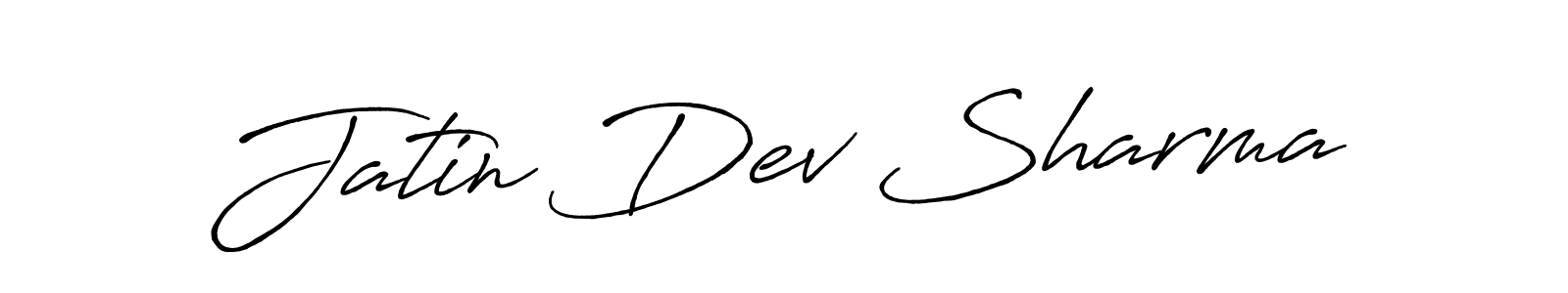 How to make Jatin Dev Sharma signature? Antro_Vectra_Bolder is a professional autograph style. Create handwritten signature for Jatin Dev Sharma name. Jatin Dev Sharma signature style 7 images and pictures png