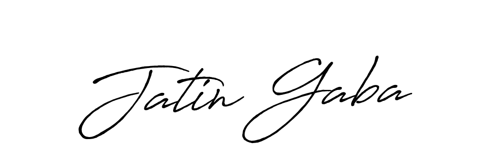 Design your own signature with our free online signature maker. With this signature software, you can create a handwritten (Antro_Vectra_Bolder) signature for name Jatin Gaba. Jatin Gaba signature style 7 images and pictures png