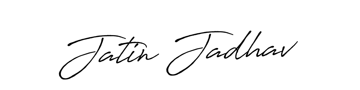 Design your own signature with our free online signature maker. With this signature software, you can create a handwritten (Antro_Vectra_Bolder) signature for name Jatin Jadhav. Jatin Jadhav signature style 7 images and pictures png