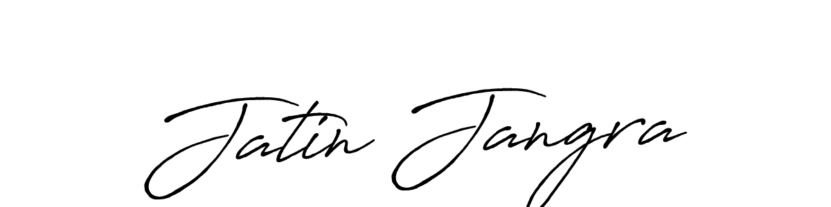 Design your own signature with our free online signature maker. With this signature software, you can create a handwritten (Antro_Vectra_Bolder) signature for name Jatin Jangra. Jatin Jangra signature style 7 images and pictures png