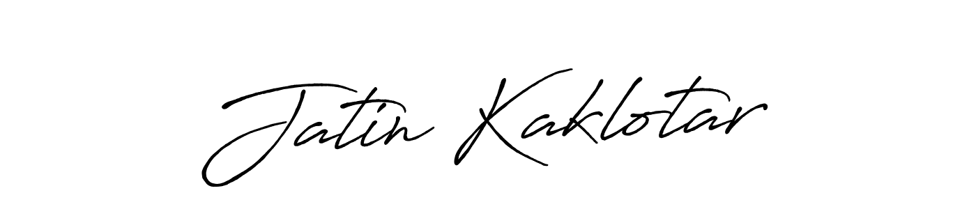 Design your own signature with our free online signature maker. With this signature software, you can create a handwritten (Antro_Vectra_Bolder) signature for name Jatin Kaklotar. Jatin Kaklotar signature style 7 images and pictures png