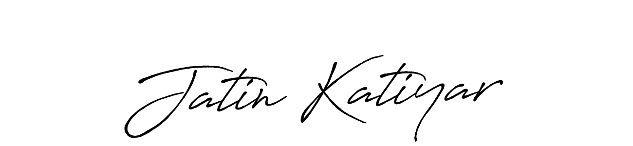 Create a beautiful signature design for name Jatin Katiyar. With this signature (Antro_Vectra_Bolder) fonts, you can make a handwritten signature for free. Jatin Katiyar signature style 7 images and pictures png