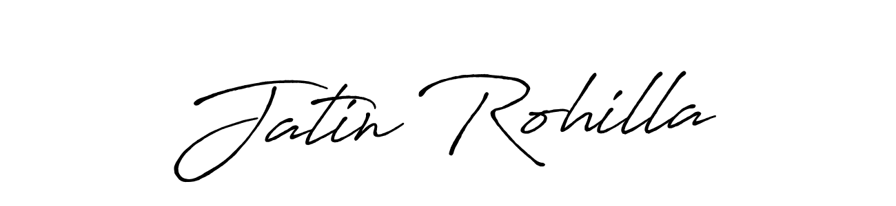 How to make Jatin Rohilla name signature. Use Antro_Vectra_Bolder style for creating short signs online. This is the latest handwritten sign. Jatin Rohilla signature style 7 images and pictures png