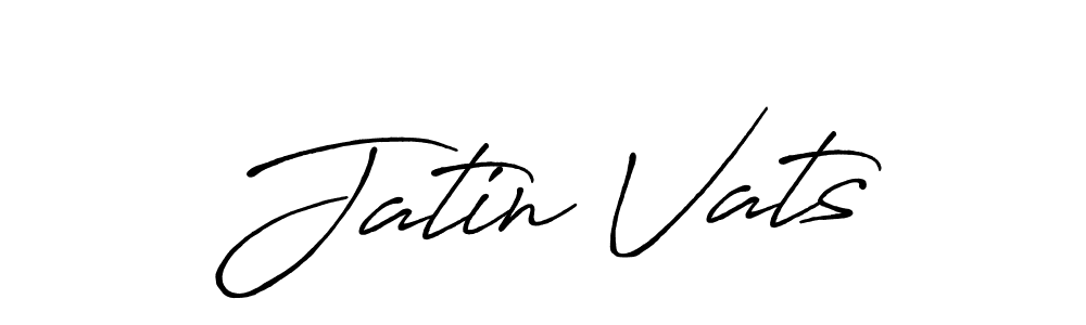 Make a beautiful signature design for name Jatin Vats. With this signature (Antro_Vectra_Bolder) style, you can create a handwritten signature for free. Jatin Vats signature style 7 images and pictures png