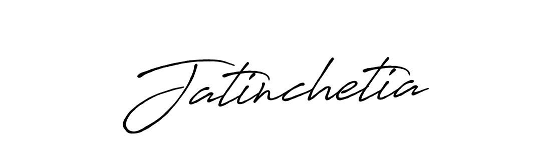 Make a beautiful signature design for name Jatinchetia. With this signature (Antro_Vectra_Bolder) style, you can create a handwritten signature for free. Jatinchetia signature style 7 images and pictures png