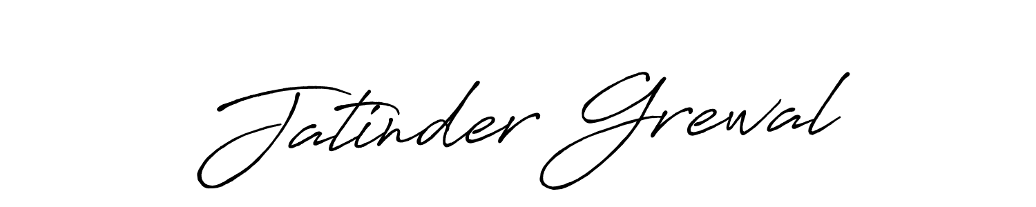 Create a beautiful signature design for name Jatinder Grewal. With this signature (Antro_Vectra_Bolder) fonts, you can make a handwritten signature for free. Jatinder Grewal signature style 7 images and pictures png