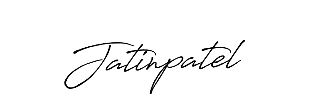 Use a signature maker to create a handwritten signature online. With this signature software, you can design (Antro_Vectra_Bolder) your own signature for name Jatinpatel. Jatinpatel signature style 7 images and pictures png