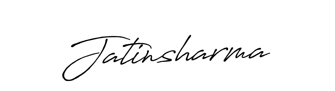 Make a beautiful signature design for name Jatinsharma. With this signature (Antro_Vectra_Bolder) style, you can create a handwritten signature for free. Jatinsharma signature style 7 images and pictures png