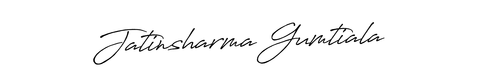 Make a beautiful signature design for name Jatinsharma Gumtiala. With this signature (Antro_Vectra_Bolder) style, you can create a handwritten signature for free. Jatinsharma Gumtiala signature style 7 images and pictures png