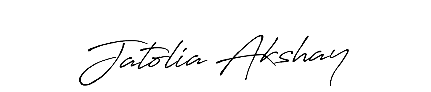 Once you've used our free online signature maker to create your best signature Antro_Vectra_Bolder style, it's time to enjoy all of the benefits that Jatolia Akshay name signing documents. Jatolia Akshay signature style 7 images and pictures png