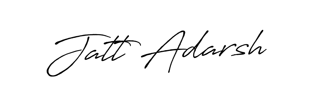 Also we have Jatt Adarsh name is the best signature style. Create professional handwritten signature collection using Antro_Vectra_Bolder autograph style. Jatt Adarsh signature style 7 images and pictures png