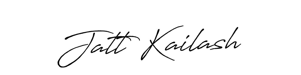 How to make Jatt Kailash name signature. Use Antro_Vectra_Bolder style for creating short signs online. This is the latest handwritten sign. Jatt Kailash signature style 7 images and pictures png