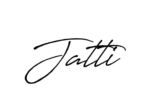 You should practise on your own different ways (Antro_Vectra_Bolder) to write your name (Jatti) in signature. don't let someone else do it for you. Jatti signature style 7 images and pictures png