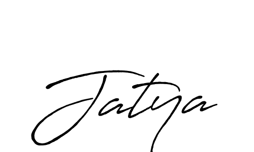 Use a signature maker to create a handwritten signature online. With this signature software, you can design (Antro_Vectra_Bolder) your own signature for name Jatya. Jatya signature style 7 images and pictures png