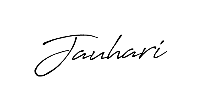 Design your own signature with our free online signature maker. With this signature software, you can create a handwritten (Antro_Vectra_Bolder) signature for name Jauhari. Jauhari signature style 7 images and pictures png