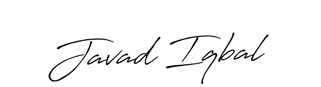 Create a beautiful signature design for name Javad Iqbal. With this signature (Antro_Vectra_Bolder) fonts, you can make a handwritten signature for free. Javad Iqbal signature style 7 images and pictures png