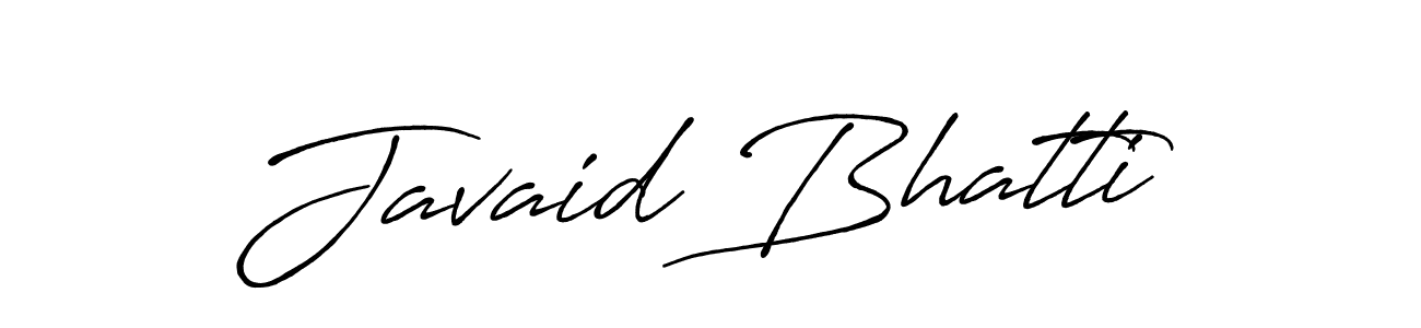 Use a signature maker to create a handwritten signature online. With this signature software, you can design (Antro_Vectra_Bolder) your own signature for name Javaid Bhatti. Javaid Bhatti signature style 7 images and pictures png